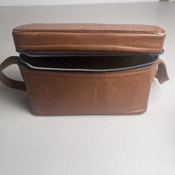 Vintage Brown Belding California Saddle Leather Case Zip Around Small Bag 7x5x2" - Picture 8 of 16